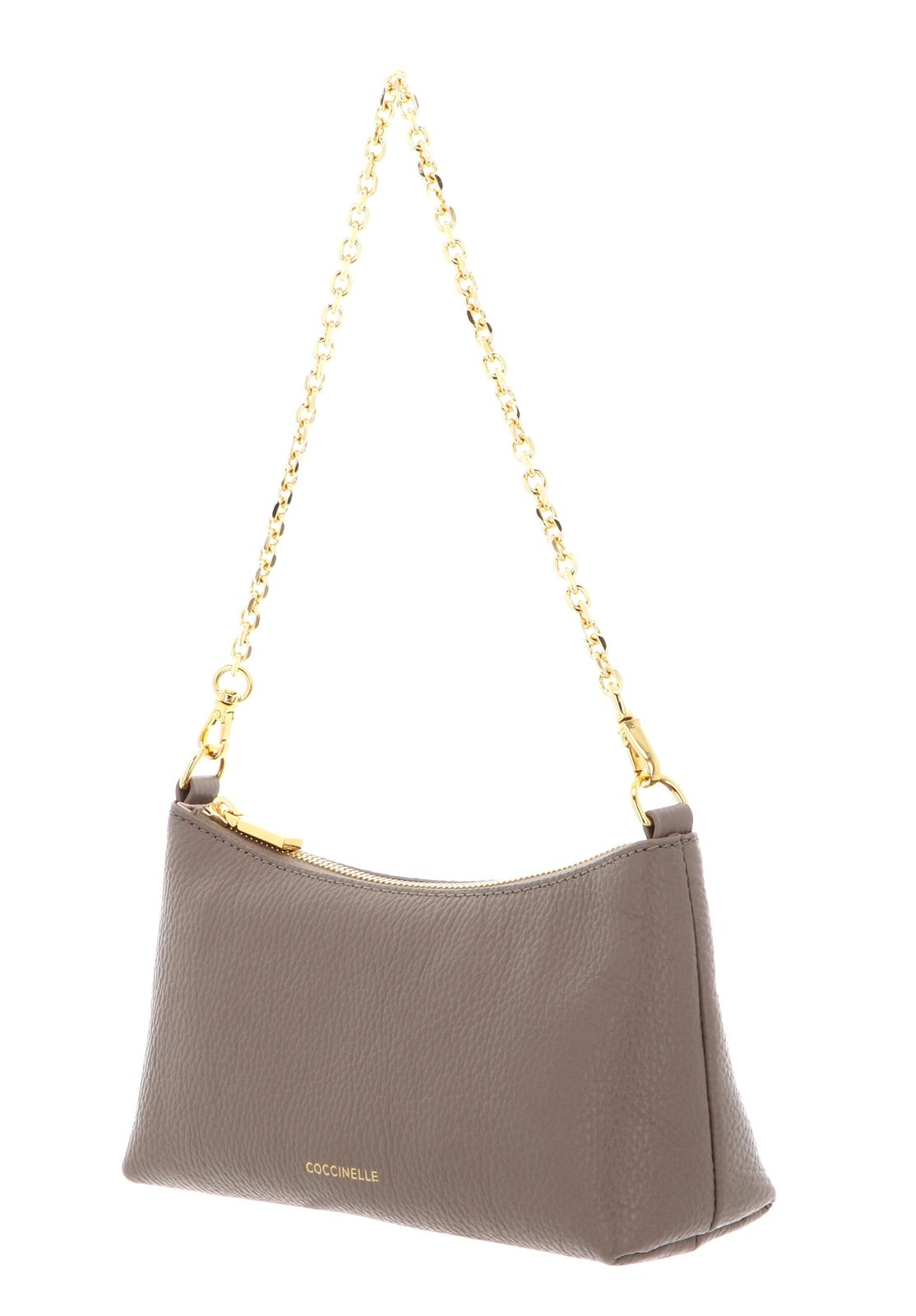 COCCINELLE Aura Mini Bag Grained Leather Warm Taupe COCCINELLE Aura Mini Bag Grained Leather Warm Taupe
