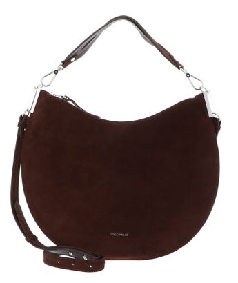 COCCINELLE Sunup Suede Shoulder Bag Brunette