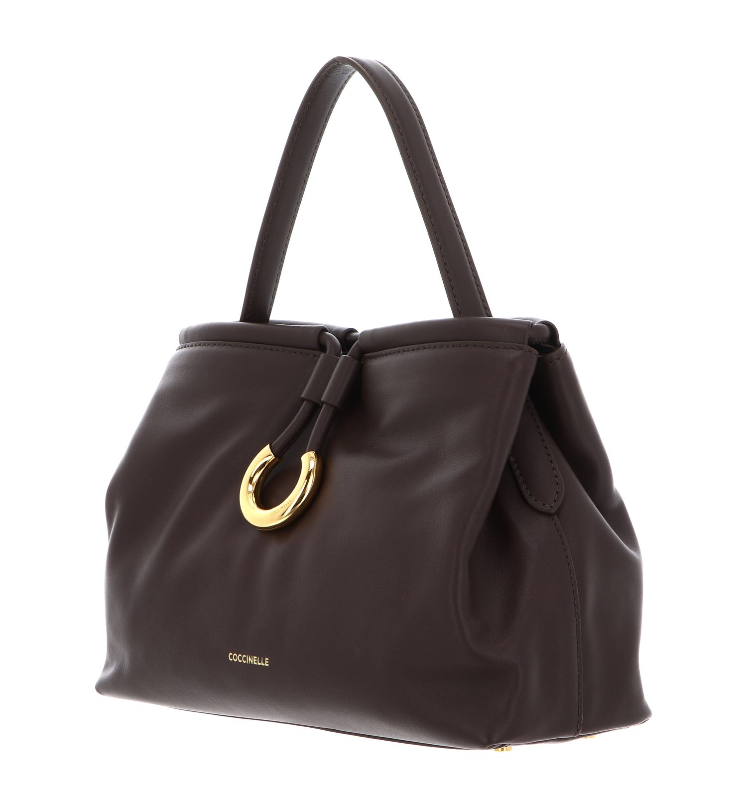 COCCINELLE Elisbet Smooth Leather Handbag Brunette COCCINELLE Elisbet Smooth Leather Handbag Brunette