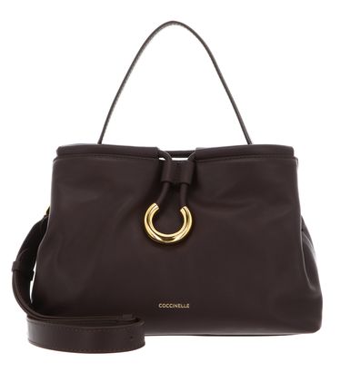 COCCINELLE Elisbet Smooth Leather Handbag Brunette