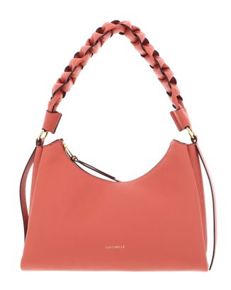 COCCINELLE Boheme Grana Double Shoulder Bag M Pink Clay / Brunette