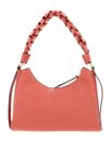 COCCINELLE Boheme Grana Double Shoulder Bag M Pink Clay / Brunette