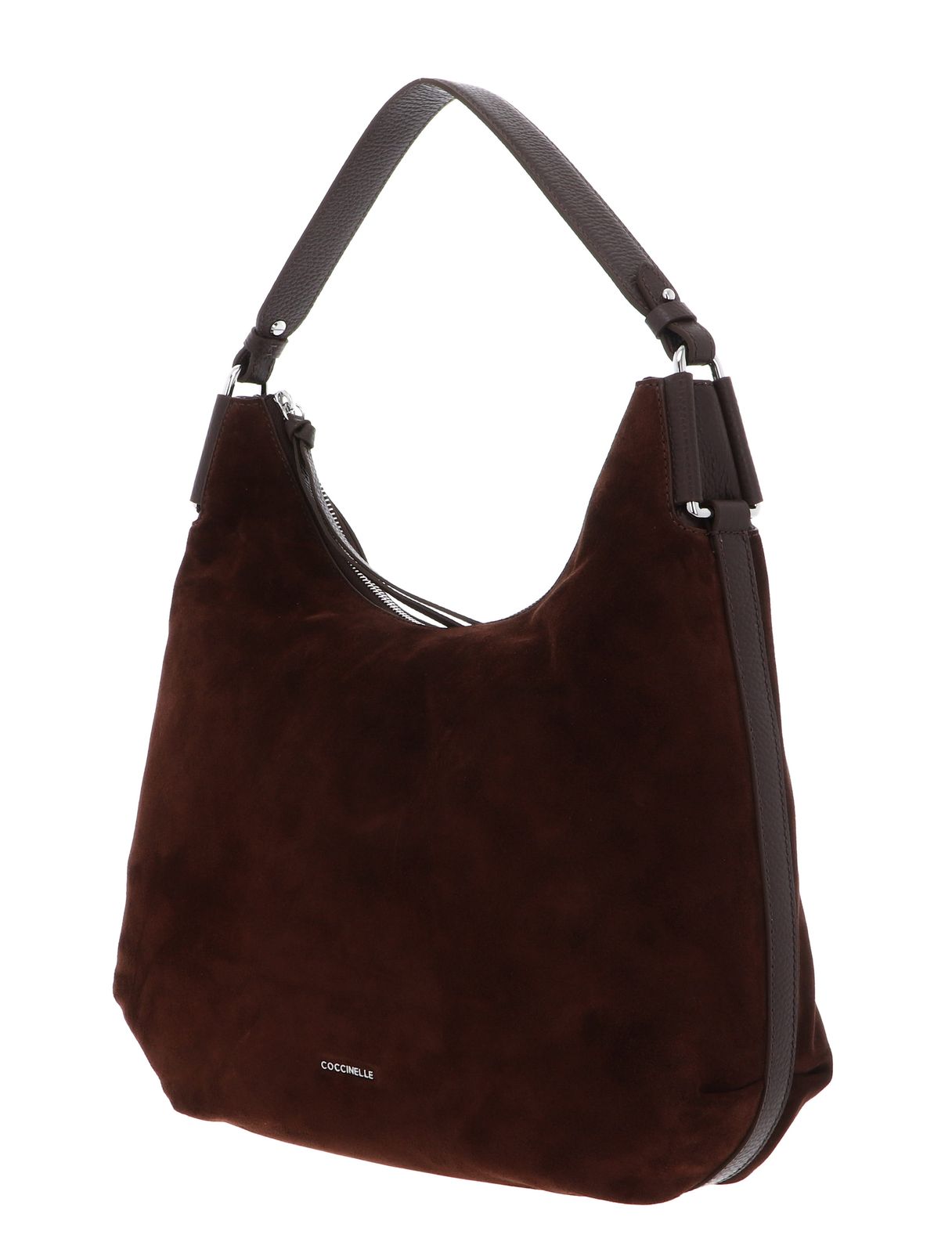 COCCINELLE Rebekka Suede Handbag Grained Leather Brunette / Brunet COCCINELLE Rebekka Suede Handbag Grained Leather Brunette / Brunet