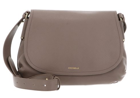 COCCINELLE Rebekka Handbag Grained Leather Warm Taupe