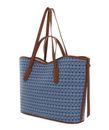 COCCINELLE Never Without Bag Monogra Handbag Blue Denim / Cognac COCCINELLE Never Without Bag Monogra Handbag Blue Denim / Cognac
