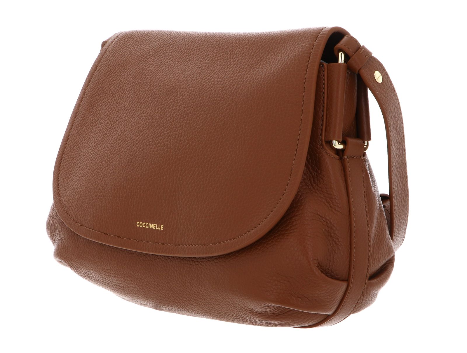 COCCINELLE Rebekka Handbag Grained Leather Cognac COCCINELLE Rebekka Handbag Grained Leather Cognac