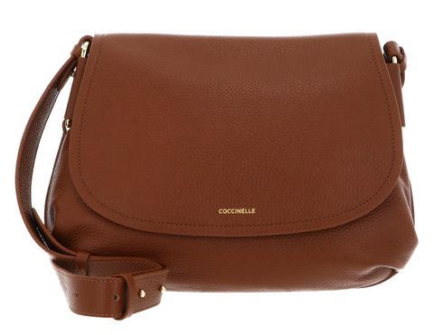 COCCINELLE Rebekka Handbag Grained Leather Cognac