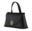 COCCINELLE Nikla Handbag Double Grainy Leather Noir / Cognac