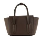 COCCINELLE Double Beat Grained Leather Handbag Brunette COCCINELLE Double Beat Grained Leather Handbag Brunette