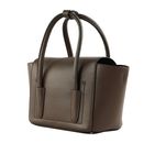 COCCINELLE Double Beat Grained Leather Handbag Brunette COCCINELLE Double Beat Grained Leather Handbag Brunette