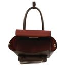 COCCINELLE Double Beat Grained Leather Handbag Brunette COCCINELLE Double Beat Grained Leather Handbag Brunette