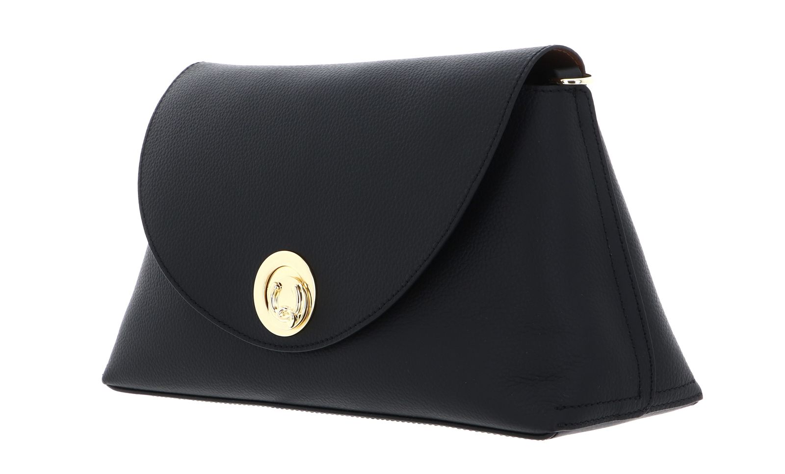 COCCINELLE Nikla Handbag Double Grainy Leather Noir / Cognac COCCINELLE Nikla Handbag Double Grainy Leather Noir / Cognac