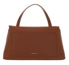 COCCINELLE Nikla Handbag Double Grainy Leather Cognac / Noir COCCINELLE Nikla Handbag Double Grainy Leather Cognac / Noir