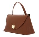 COCCINELLE Nikla Handbag Double Grainy Leather Cognac / Noir COCCINELLE Nikla Handbag Double Grainy Leather Cognac / Noir