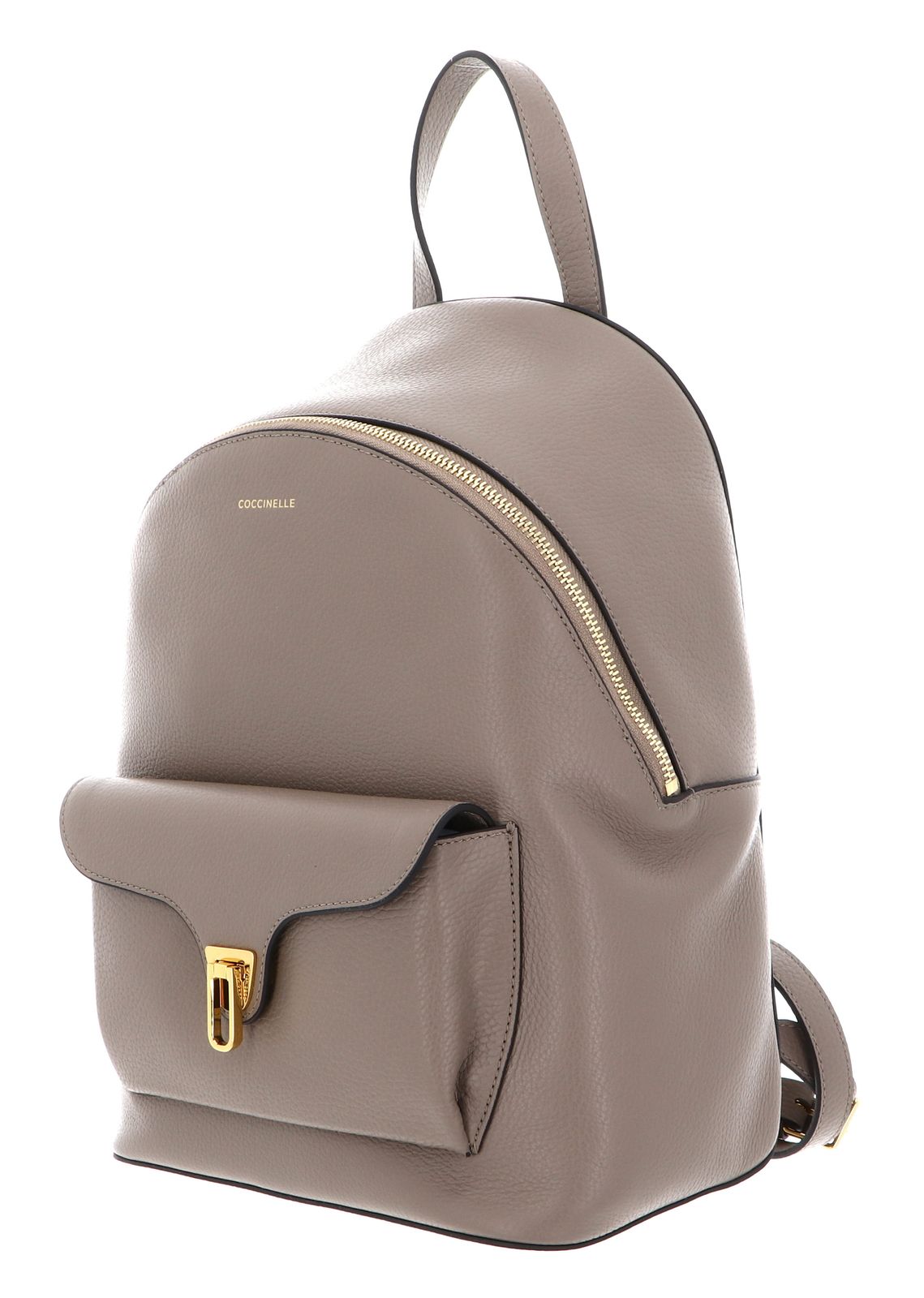 COCCINELLE Beat Generatio Backpack Grained Leather Warm Taupe COCCINELLE Beat Generatio Backpack Grained Leather Warm Taupe