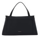 COCCINELLE Nikla Handbag Double Grainy Leather Noir / Cognac COCCINELLE Nikla Handbag Double Grainy Leather Noir / Cognac
