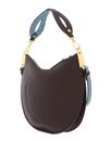 COCCINELLE Sunup Handbag Double Grainy Leather Brunette / Arctic Blue COCCINELLE Sunup Handbag Double Grainy Leather Brunette / Arctic Blue