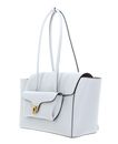 COCCINELLE Double Beat Grained Leather Handbag Snow