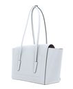 COCCINELLE Double Beat Grained Leather Handbag Snow