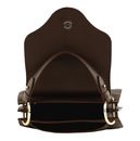 COCCINELLE C-Me Grained Leather Handbag Brunette