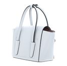 COCCINELLE Double Beat Grained Leather Handbag Snow COCCINELLE Double Beat Grained Leather Handbag Snow