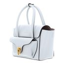 COCCINELLE Double Beat Grained Leather Handbag Snow COCCINELLE Double Beat Grained Leather Handbag Snow