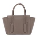 COCCINELLE Double Beat Grained Leather Handbag Warm Taupe COCCINELLE Double Beat Grained Leather Handbag Warm Taupe