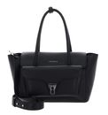 COCCINELLE Double Beat Grained Leather Handbag Noir