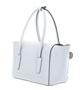 COCCINELLE Double Beat Grained Leather Handbag Snow COCCINELLE Double Beat Grained Leather Handbag Snow