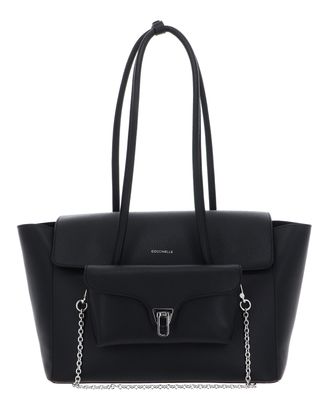 COCCINELLE Double Beat Grained Leather Handbag Noir