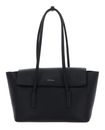 COCCINELLE Double Beat Grained Leather Handbag Noir COCCINELLE Double Beat Grained Leather Handbag Noir