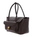 COCCINELLE Double Beat Grained Leather Handbag Brunette COCCINELLE Double Beat Grained Leather Handbag Brunette