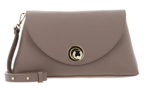 COCCINELLE Nikla Handbag Double Grainy Leather Warm Taupe / Rosette