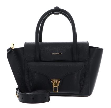 COCCINELLE Double Beat Grained Leather Handbag Noir