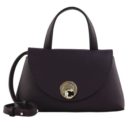 COCCINELLE Nikla Handbag Double Grainy Leather Prune / Ribes