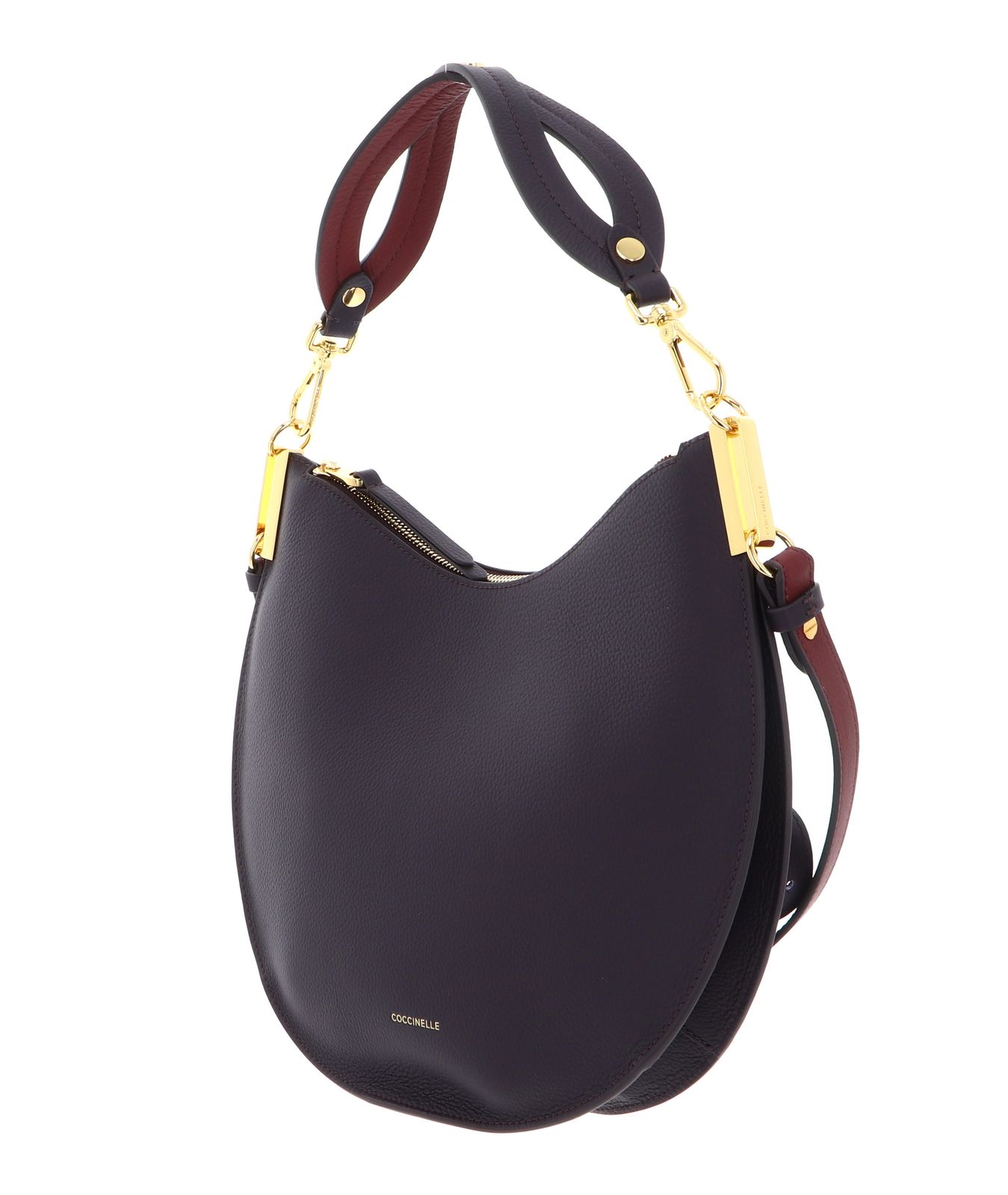 COCCINELLE Sunup Handbag Double Grainy Leather Prune / Ribes COCCINELLE Sunup Handbag Double Grainy Leather Prune / Ribes