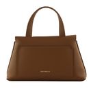 COCCINELLE Nikla Handbag Double Grainy Leather Cognac / Noir COCCINELLE Nikla Handbag Double Grainy Leather Cognac / Noir