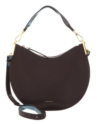 COCCINELLE Sunup Handbag Double Grainy Leather Brunette / Arctic Blue