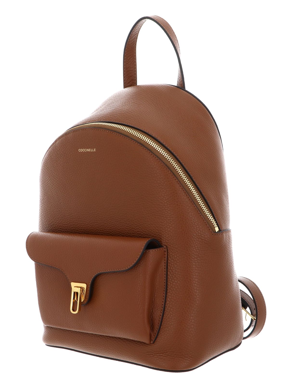 COCCINELLE Beat Generatio Backpack Grained Leather Cognac COCCINELLE Beat Generatio Backpack Grained Leather Cognac