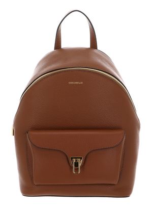 COCCINELLE Beat Generatio Backpack Grained Leather Cognac