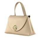 COCCINELLE Nikla Handbag Double Grainy Leather Rosette / Warm Taupe COCCINELLE Nikla Handbag Double Grainy Leather Rosette / Warm Taupe