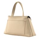 COCCINELLE Nikla Handbag Double Grainy Leather Rosette / Warm Taupe COCCINELLE Nikla Handbag Double Grainy Leather Rosette / Warm Taupe