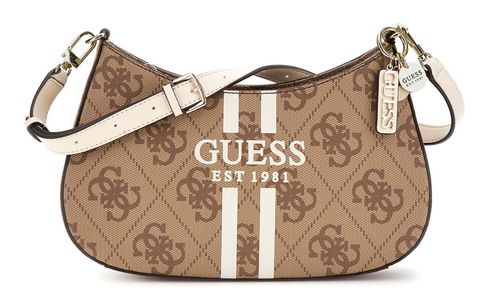 GUESS Noelle II Top Zip Shoulder Bag Latte Logo GUESS Noelle II Top Zip Shoulder Bag Latte Logo