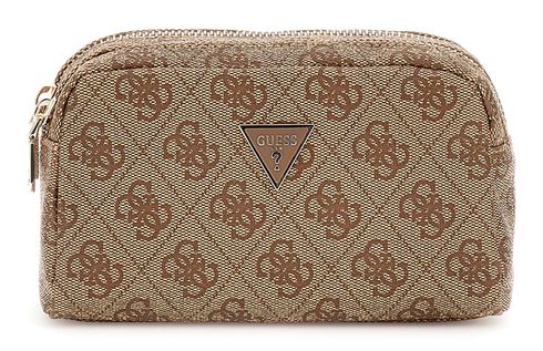 GUESS Zamira Double Zip Latte Logo