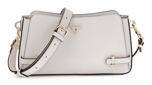 GUESS Rosalba Top Zip Crossbody Bag Cream White