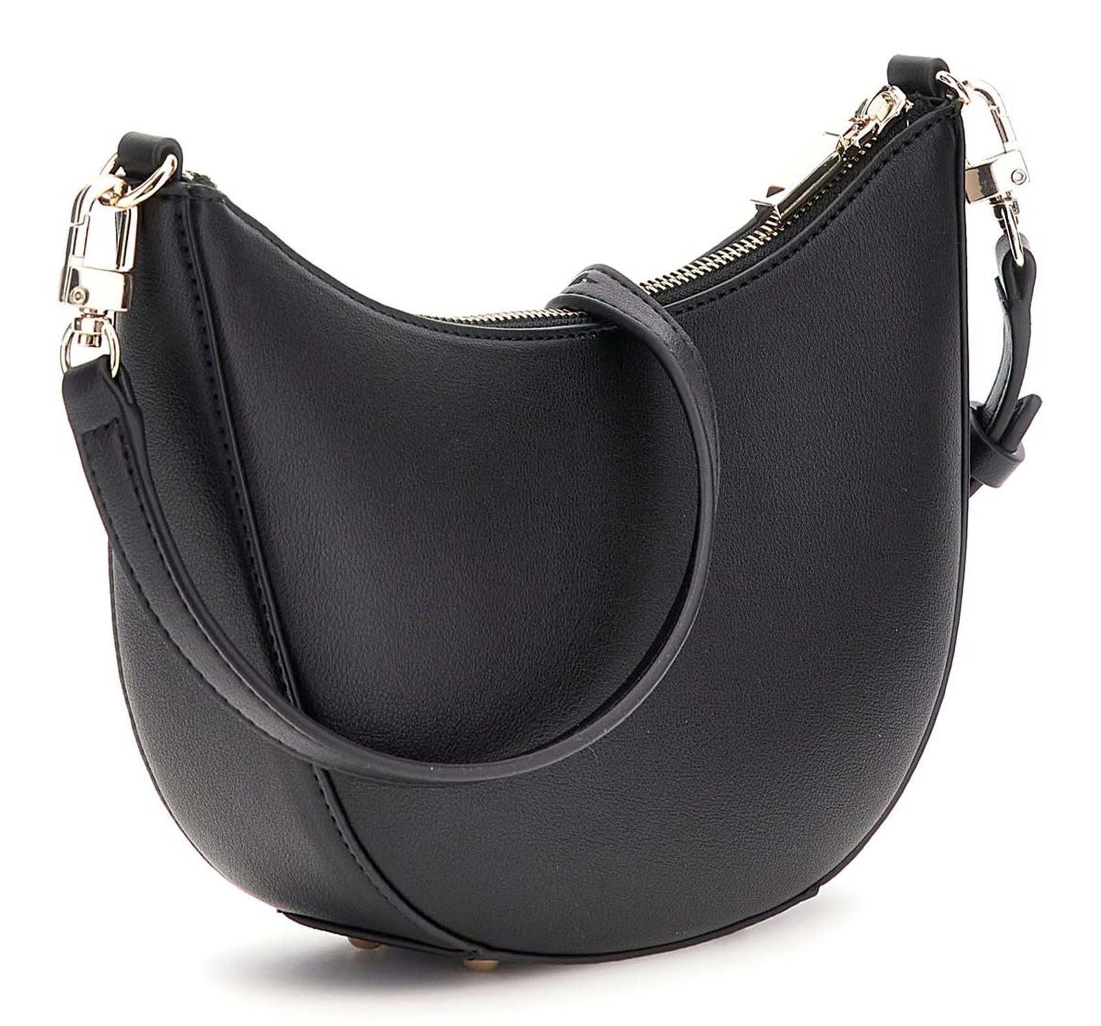 GUESS Zaria Mini Top Zipper Shoulder Bag Black GUESS Zaria Mini Top Zipper Shoulder Bag Black