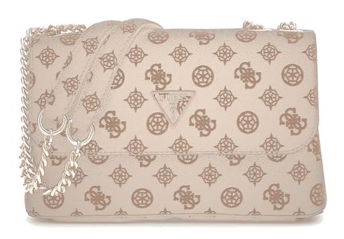 GUESS Daryna II Convertible Xbody Flap Bag Cream Logo