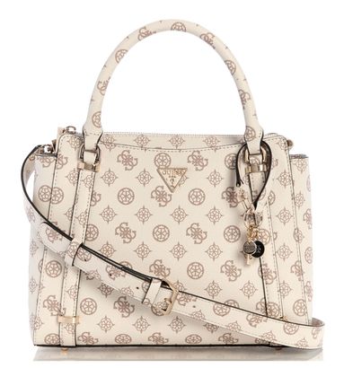 GUESS Daryna II Two Compound Satchel Cream Logo