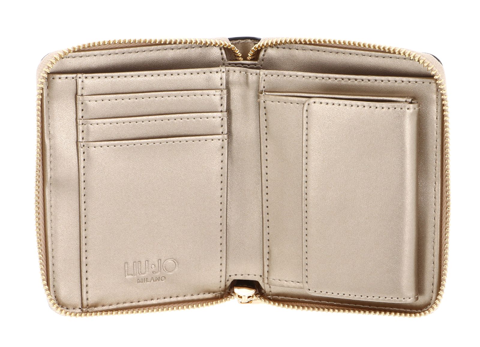 LIU JO Caliwen Zip Around Wallet M Light Gold LIU JO Caliwen Zip Around Wallet M Light Gold