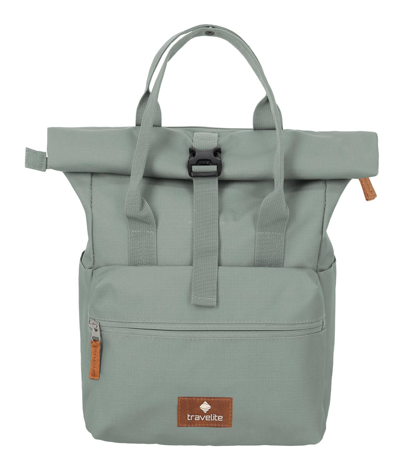 travelite Basic Short Handle Rollup Backpack Mint travelite Basic Short Handle Rollup Backpack Mint